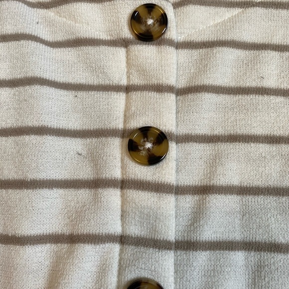 Torrid ivory and taupe striped tank top - Picture 5 of 6